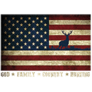 US FLAG WITH DEER