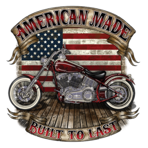 MOTORCYCLE AMERICAN FLAG