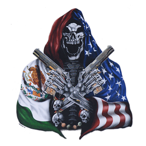 MEXICO/USA SKULL HITMAN W/GUNS