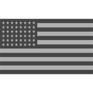 GREY AMERICAN FLAG CREST