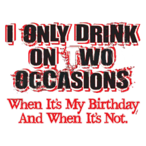 DRINK ON TWO OCCASIONS