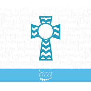 Blue Round Monogram Cross Cut File