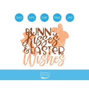 Bunny Kisses and Easter Wishes Cut File