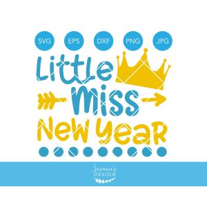Little Miss New Year Cut File
