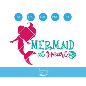 Mermaid at Heart Cut File