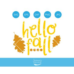 Whimsical Hello Fall Cut File