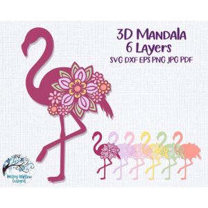 3D Flamingo 2 Cut File
