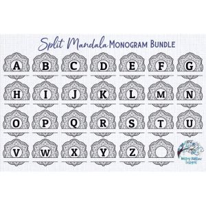 Mandala Monogram Cut File