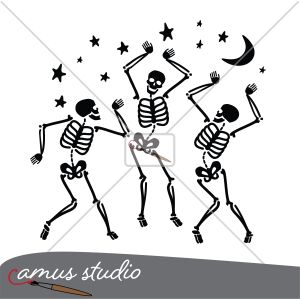 Skeleton Dance Party Cut File