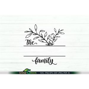 Family Monogram SVG Sign Cut File